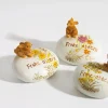Brauns-Heitmann Deko-Steine Frohe Ostern ca. 6 cm x 4,5 cm Natur 3 Stück