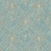 Bricoflor antik Vliestapete Im Jugendstil Vintage Tapete Hellblau Ideal für Flur und Esszimmer Nostalgische Vlies Mustertapete Ornament Der 20er Jahre