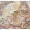 Bricoflor Backstein Tapete mit Alte Mauer Fototapete mit Steinmauer Ideal für Wohnzimmer und Flur Vlies Steintapete in 3D Optik in Rot Braun