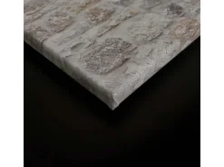 Bricoflor Badezimmer Deko Wandbilder In 120 X 80 Cm Leinwandbild In Steinoptik Hellgrau Ideal Für Küche Und Wohnzimmer