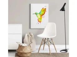 Bricoflor Bild Mit Kolibri Buntes Vogelbild Im Kunst Design Ideal Für Wohnzimmer Und Schlafzimmer Leinwand Bild Mit Vogel Gemalt