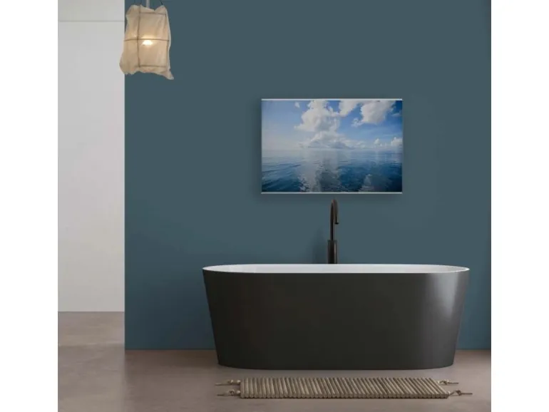 Bricoflor Blaues Wandbild Mit Meer Leinwandbild Maritim Für Schlafzimmer Und Badezimmer Leinwand In 90 X 60 Cm Mit Sonne Wasser
