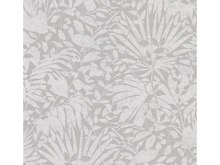 Bricoflor Blätter Tapete in Grau Silber Vlies Mustertapete für Schlafzimmer und Küche Metallic Vliestapete mit Palmenblättern