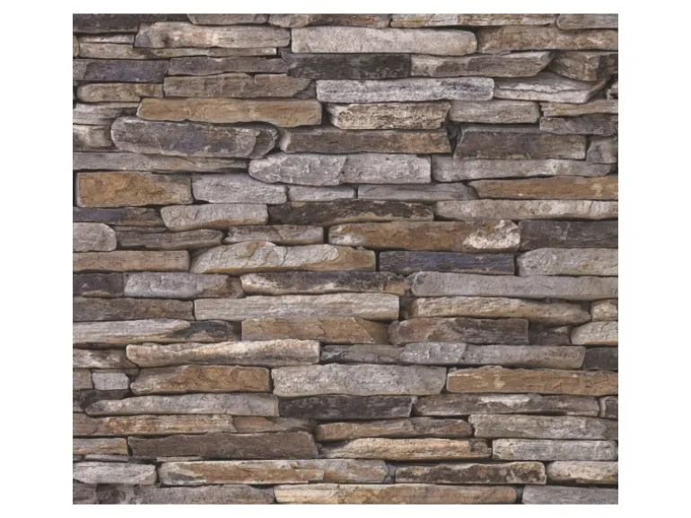 Bricoflor Bruchstein Tapete Selbstklebend Mauer Tapeten Panel in Natursteinoptik Ideal für Wohnzimmer und Küche Stein Vliestapete in 3D Optik