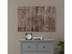 Bricoflor Deko Bild Mit Scheune Beiges Wandbild Mit Holz Motiv Im Landhausstil Leinwandbild Rustikal In 120 X 80 Cm Für Küche