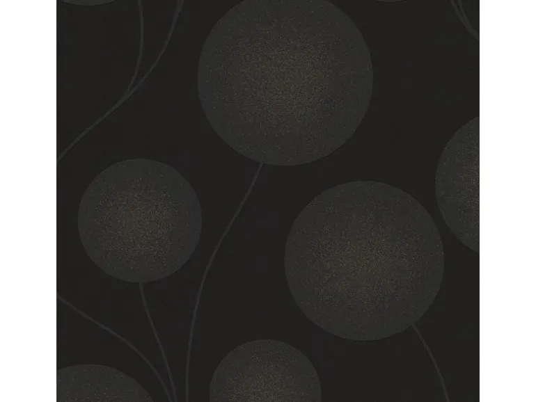 Bricoflor Glitzer Tapete in Schwarz Gold Kreis Vliestapete Floral Ideal für Wohn und Schlafzimmer Schwarze Vlies Mustertapete mit Blumen Abstrakt