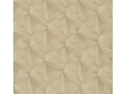 Bricoflor Goldene Tapete Geometrisch Moderne Vliestapete mit Dreieck Design in Gold Mustertapete mit Metallic Effekt für Schlafzimmer und Esszimmer