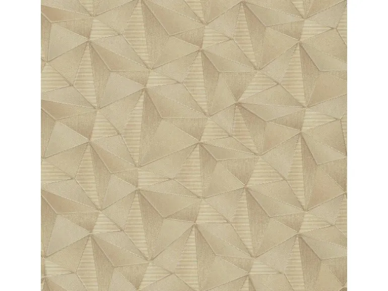Bricoflor Goldene Tapete Geometrisch Moderne Vliestapete mit Dreieck Design in Gold Mustertapete mit Metallic Effekt für Schlafzimmer und Esszimmer