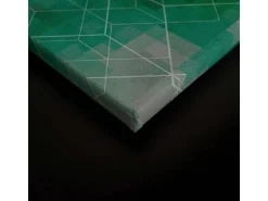 Bricoflor Grünes Bild Abstrakte Kunst Modern Leinwandbild Geometrisch Mit Pixeln Farbverlauf Leinwand Für Wohnzimmer 120 X 80 Cm