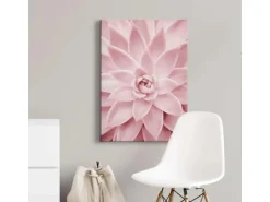 Bricoflor Leinwand Bild Mit Blume In Rosa Florales Leinwandbild Im Querformat Ideal Für Schlaf Und Badezimmer Rosa Wandbild Mit Nahaufnahme Von Blume