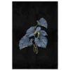 Bricoflor Leinwand Schwarz Bild Mit Blättern Im Botanical Stil Modernes Wandbild Mit Palmenblättern 80 X 120 Cm Ideal Für Küche