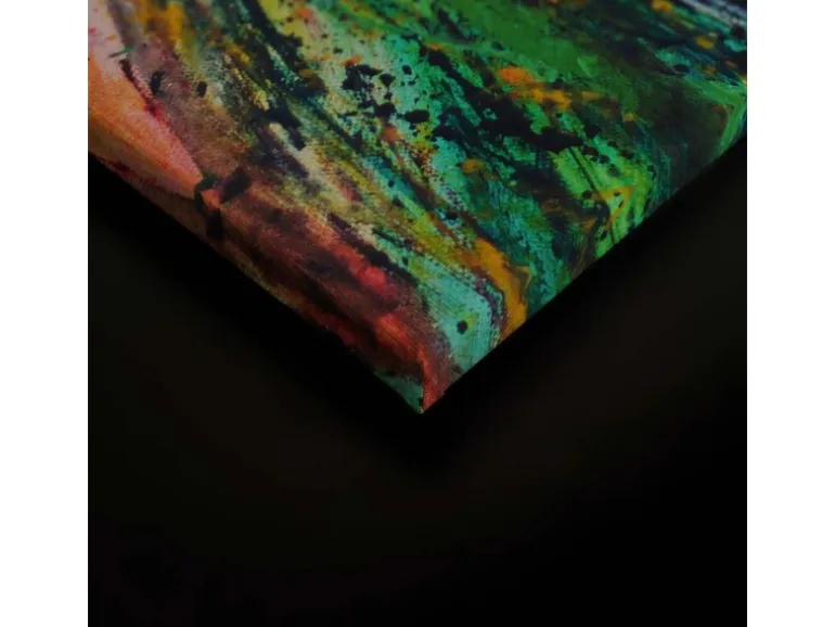 Bricoflor Leinwandbild Mit Papagei Gemalt Kunst Wandbild Mit Vogel Für Kinderzimmer Und Büro Bild Farbverlauf In 90 X 60 Cm
