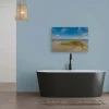 Bricoflor Leinwandbild Mit Küste Ostsee Bild Mit Dünen Für Schlafzimmer Und Büro Wandbild Mit Strand Und Meer In 120 X 80 Cm