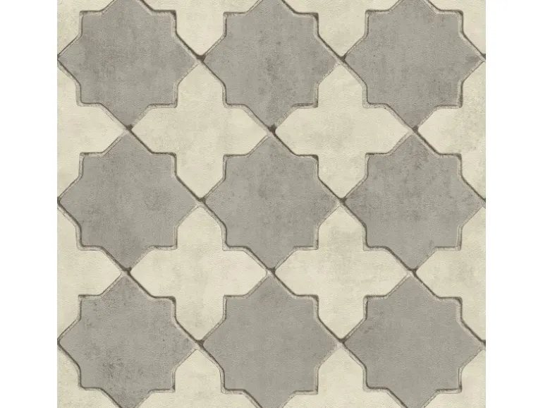 Bricoflor Marokkanische Tapete Weiß Grau Vlies Mosaiktapete Orientalisch für Küche und Bad Arabische Vliestapete in Mosaik Fliesenoptik im Orient Stil