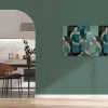 Bricoflor Mid Century Bild Türkis Mint Ausgefallenes Wandbild Mit Kunst Motiv Leinwandbild Abstrakte Kunst Retro Stil 90 X 60 Cm