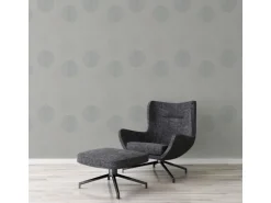 Bricoflor Moderne Tapete mit Silber Glitzer Effekt Graue Vliestapete mit Kreis Design Floral Vlies Mustertapete mit Vinyl Ideal für Wohnzimmer
