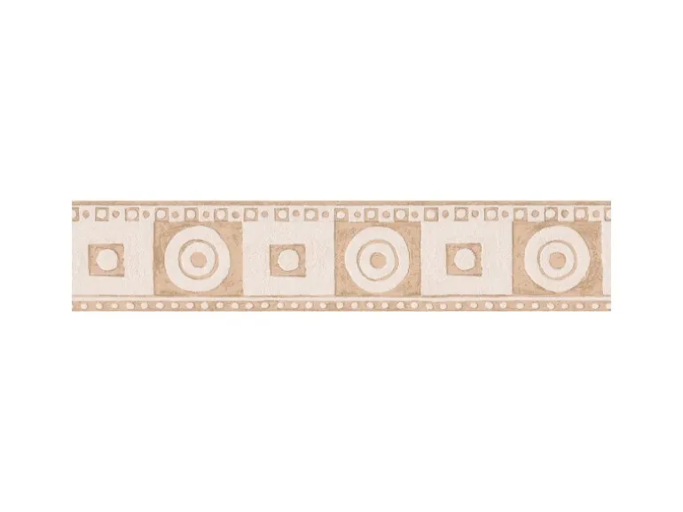 Bricoflor Naturstein Tapeten Bordüre für Küche und Badezimmer Mediterrane Tapetenbordüre aus Vlies und Vinyl Beige Tapetenborte in Mosaik Optik