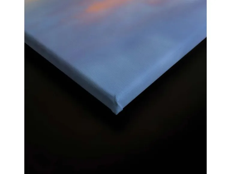 Bricoflor New York Leinwand Bild In Rosa Und Hellblau Romantisches Leinwandbild Mit Sonnenuntergang Ideal Für Schlafzimmer Skyline Wandbild Auf Canvas