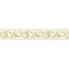 Bricoflor Ornament Bordüre Selbstklebend Tapetenbordüre in Weiß und Gold für Schlafzimmer und Badezimmer Vlies Tapetenborte im Barock Stil