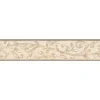 Bricoflor Papier Tapetenbordüre für Küche Mediterrane Bordüre mit Ornament Vinyl Wandbordüre im Landhausstil in Beige und Gold