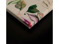 Bricoflor Pastell Leinwandbild Mit Frühlingsblumen Canvas Wandbild Mit Vögeln Und Rosen Schlafzimmer Bild Auf Keilrahmen In Rosa Und Grün