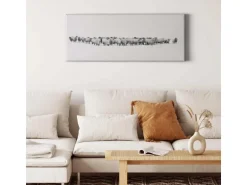 Bricoflor Schaf Bild In Winterlandschaft Tierfotografie Bild Auf Leinwand Ideal Für Schlafzimmer Weißes Wandbild Mit Tier Motiv Im Winter Stil