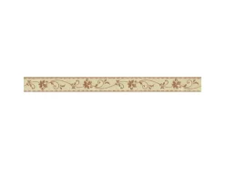 Bricoflor Schmale Tapetenbordüre Selbstklebend Blumen Bordüre in Gold Braun Florale Wandbordüre aus Vlies und Vinyl für Küche und Badezimmer
