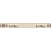 Bricoflor Schmale Tapetenborte für Küche Selbstklebende Tapeten Bordüre mit Kaffee Design in Beige Braun Cafe Wandbordüre mit Schriftzug aus Vinyl