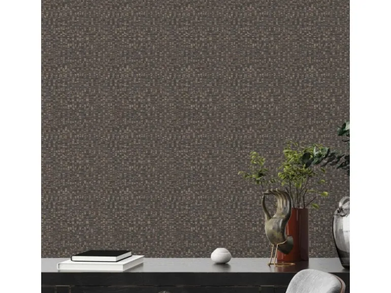 Bricoflor Schwarze Tapete im Ethno Chic Vlies Mustertapete Schwarz Gold für Wohnzimmer und Küche Vliestapete im Boho Style