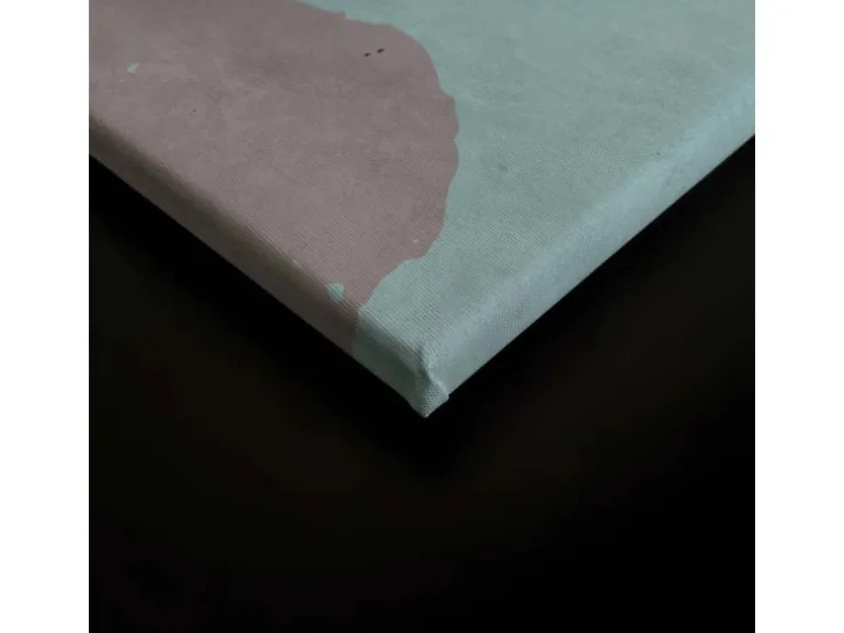 Bricoflor Skandinavisches Leinwandbild In Pastellfarben Wohn Und Schlafzimmer Bild Auf Leinwand Im Scandi Stil Modernes Wandbild Mit Abstraktem Muster