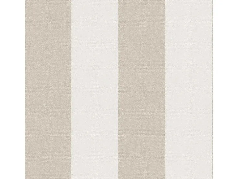 Bricoflor Streifentapete in Beige Tapete mit Blockstreifen Ideal fürs Wohnzimmer