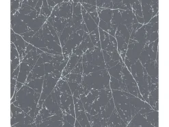 Bricoflor Tapete Grau mit Ästen Vliestapete in anthrazit Silber mit Metallic Effekt Vlies Mustertapete mit Bäumen für Schlafzimmer