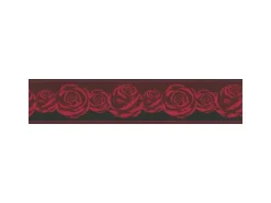 Bricoflor Tapeten Bordüre mit Rosen für Schlafzimmer Romantische Tapetenbordüre mit Rosenmuster aus Papier Florale Tapetenborte in Rot und Schwarz
