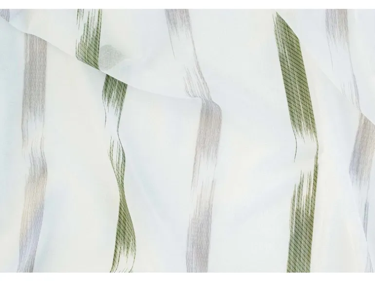 Bricoflor Transparenter Vorhang mit Verdeckten Schlaufen Steen Grün