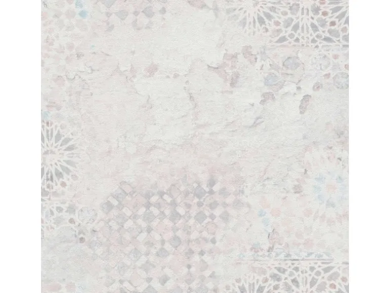 Bricoflor Vintage Tapete Orientalisch Mosaik Vliestapete Spanisch Creme Weiß für Küche und Wohnzimmer Used Look Wandtapete in Fliesenoptik mit Vinyl