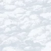 Bricoflor Vlies Babytapete Grau Weiß Kinder und Schlafzimmer Tapete mit Wolken Gezeichnet Skandinavische Vlies Mustertapete mit Himmel in Hellgrau