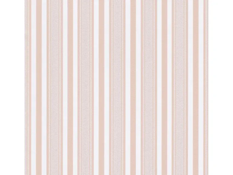 Bricoflor Vlies Mustertapete in Rosa Weiß Gestreifte Tapete Modern Ideal für Schlafzimmer und Kinderzimmer Rosa Streifentapete für Babyzimmer