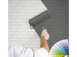 Bricoflor Vlies Steintapete überstreichbar Tapete in Steinoptik Weiß Ideal für Küche und Flur Weiße Mauertapete zum überstreichen