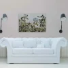 Bricoflor Wandbild Blumenwiese Auf Leinwand Vintage Bild Mit Blättern Und Blumen Botanical Leinwandbild 120 X 80 Cm Für Wohnzimmer