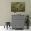 Bricoflor Wandbild Regenwald Wohnzimmer Bild Olivgrün Leinwand Dschungel Motiv Im Vintage Stil 90 X 60 Cm Quer