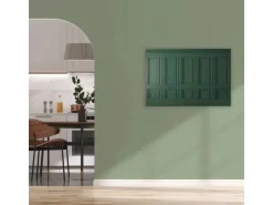 Bricoflor Wandvertäfelung Kassetten Optik Auf Wandbild In Grün 90 X 60 Cm Leinwandbild In 3D Optik Ideal Für Schlafzimmer Und Büro