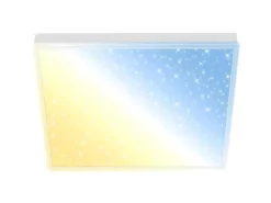 Brilo CCT LED Panel 21 W Sternenhimmel Rahmenlos mit Leuchtkante 38 cm Weiß