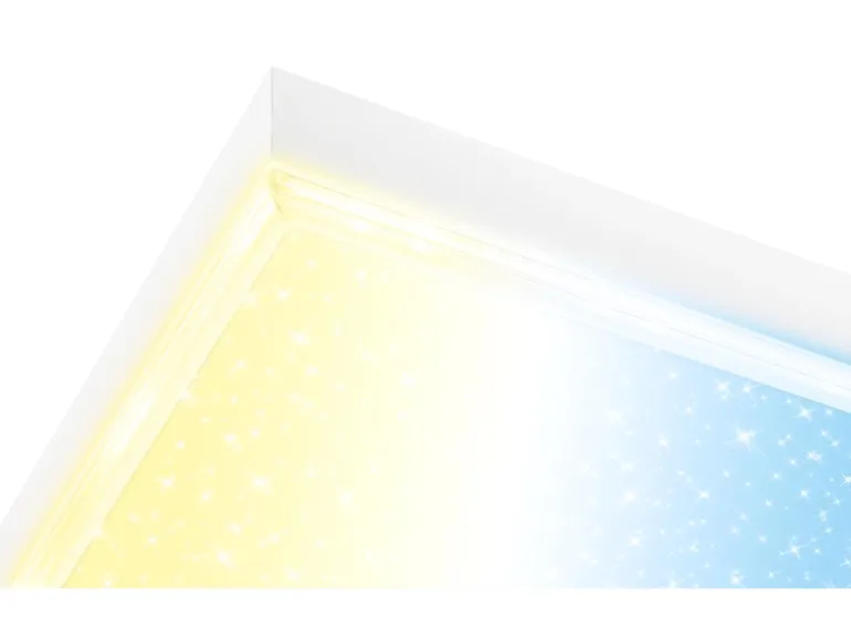 Brilo CCT LED Panel 21 W Sternenhimmel Rahmenlos mit Leuchtkante 38 cm Weiß
