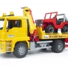 Bruder Spielzeug MAN TGA Abschlepp-LKW mit Geländewagen