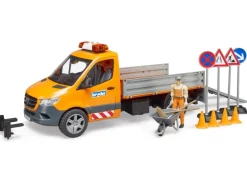 Bruder Spielzeug MB Sprinter Kommunal mit Fahrer, Zubehör, Licht und Sound