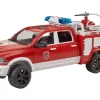 Bruder Spielzeug RAM 2500 Feuerwehreinsatzwagen mit Licht und Sound