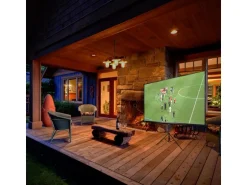 CCLIFE Beamer Leinwand mit Stativ Inklusiv Montagematerial 99 Zoll Projektionsleinwand Rolloleinwand Heimkino Mobile