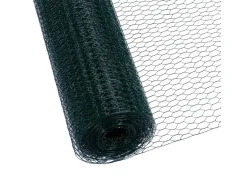 CCLIFE Hühnerzaun Geflügelnetz 25mm Maschenweite 100cm Höhe 25m Länge PVC-Beschichtet Grün