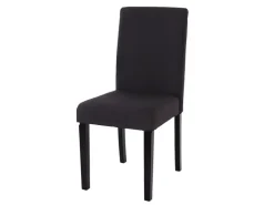 CHEFGASTRO Esszimmerstuhl 2er-Set Klassisch & Zeitlos 90x43x56cm Sitzhöhe 45cm Textil Dunkle Beine Schwarz