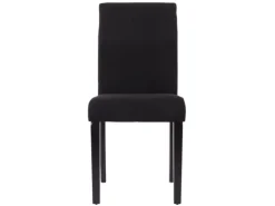 CHEFGASTRO Esszimmerstuhl 2er-Set Klassisch & Zeitlos 90x43x56cm Sitzhöhe 45cm Textil Dunkle Beine Schwarz